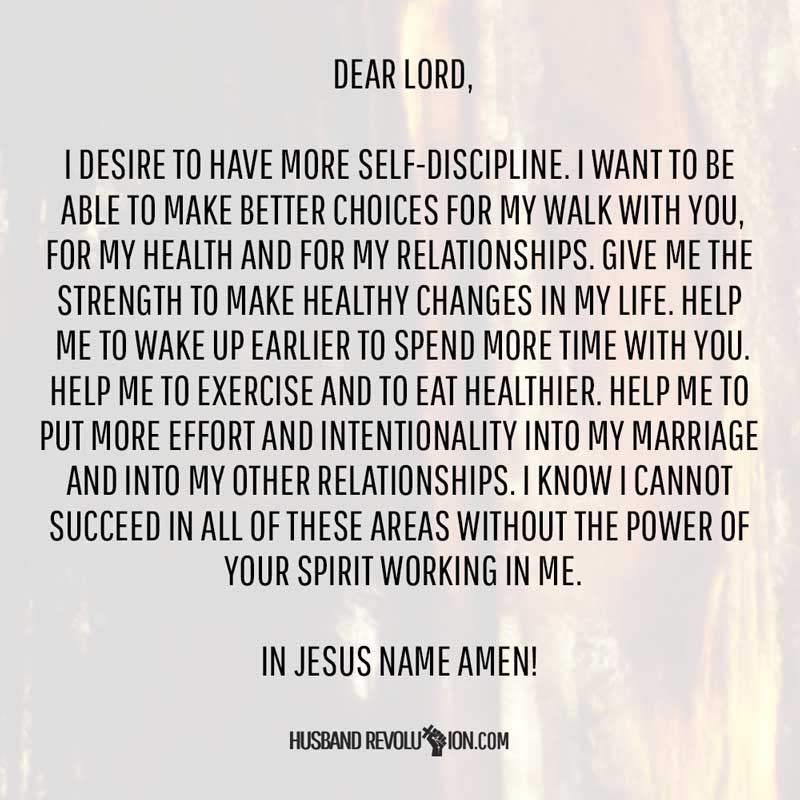 Prayer: Give Me Self Discipline
